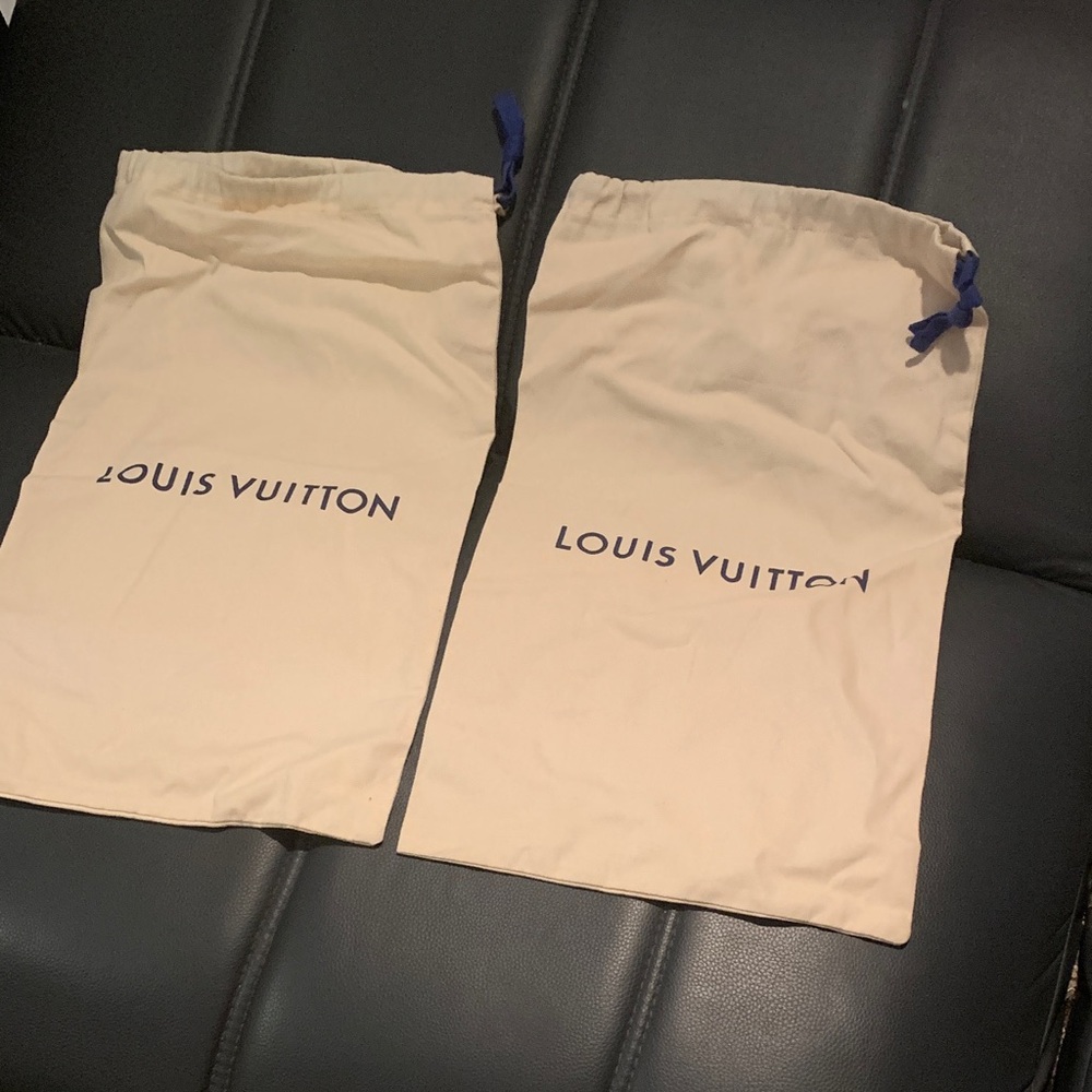 Louis Vuitton Cream Bags with Blue Accents